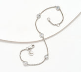 Effy Lab Grown Diamond Station Bracelet, 14K White Gold - 7-1/4"